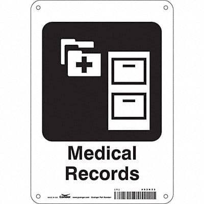 Safety Sign 10 in x 7 in Polyethylene