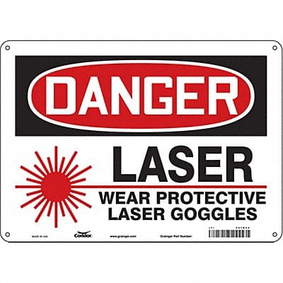 Safety Sign 10 in x 14 in Aluminum