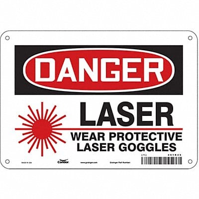 Safety Sign 7 inx10 in Polyethylene