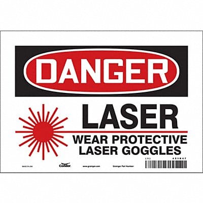 Safety Sign 7 inx10 in Vinyl