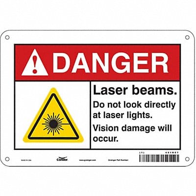Safety Sign 7 inx10 in Polyethylene