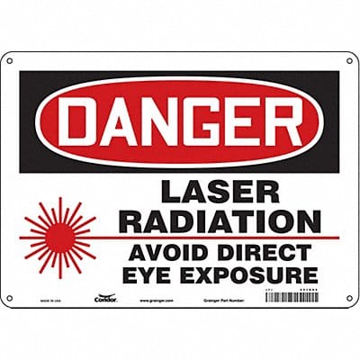 Safety Sign 10 in x 14 in Aluminum