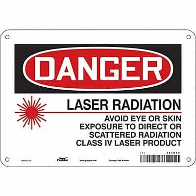 Safety Sign 7 inx10 in Polyethylene