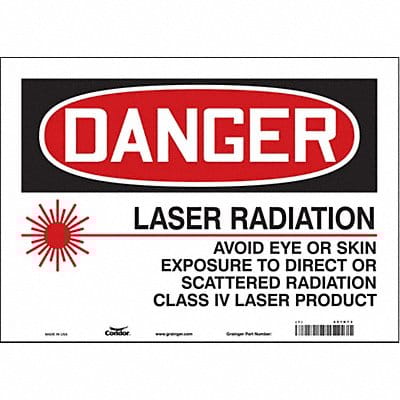 Safety Sign 10 inx14 in Vinyl