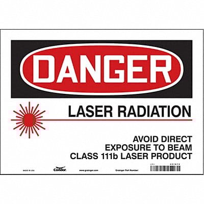 Safety Sign 10 in x 14 in Vinyl