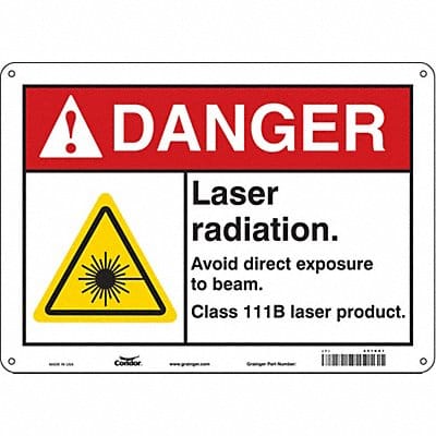 Safety Sign 10 inx14 in Aluminum