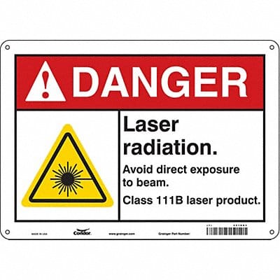 Safety Sign 10 inx14 in Polyethylene