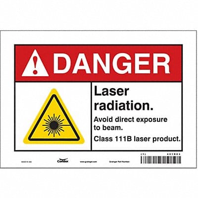 Safety Sign 7 in x 10 in Vinyl