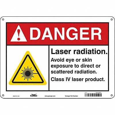 Safety Sign 10 in x 14 in Aluminum