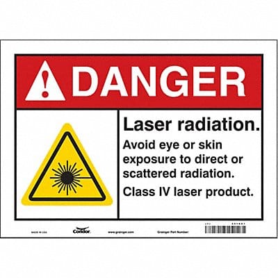 Safety Sign 10 inx14 in Vinyl
