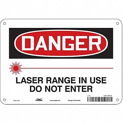 Safety Sign 7 in x 10 in Polyethylene