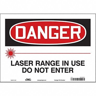 Safety Sign 10 in x 14 in Vinyl