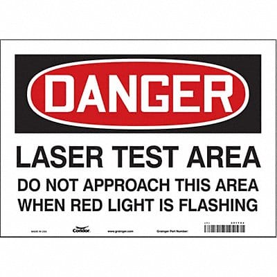 Safety Sign 10 in x 14 in Vinyl