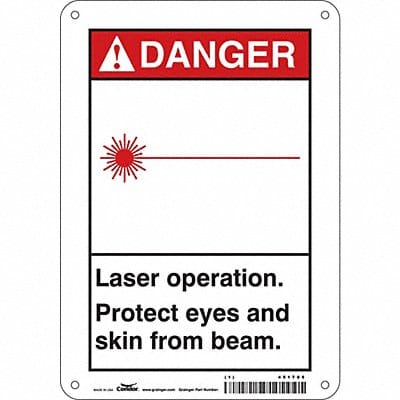 Safety Sign 10 in x 7 in Aluminum