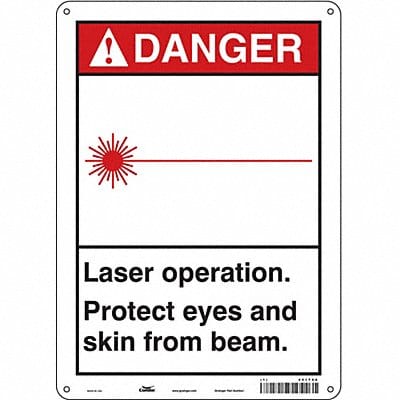 Safety Sign 14 in x 10 in Aluminum
