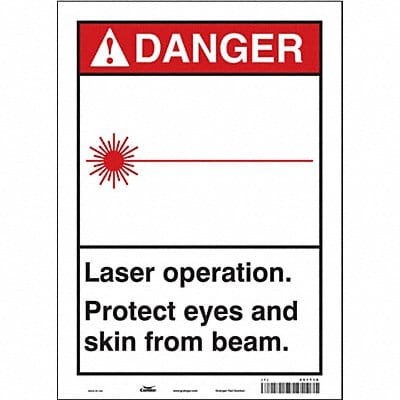 Safety Sign 14 in x 10 in Vinyl