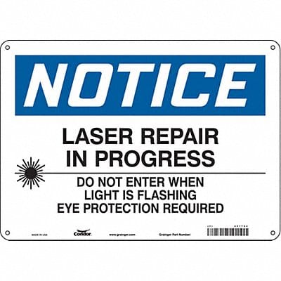 Safety Sign 10 in x 14 in Aluminum