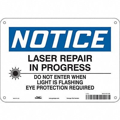 Safety Sign 7 inx10 in Polyethylene