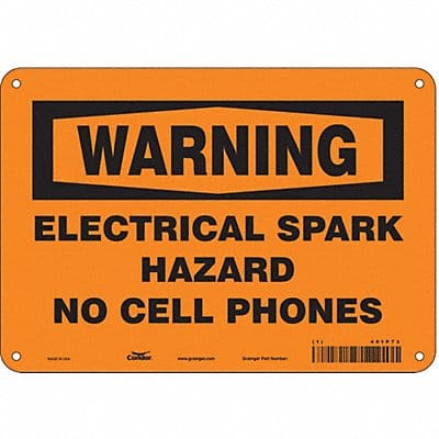 Safety Sign 7 in x 10 in Polyethylene