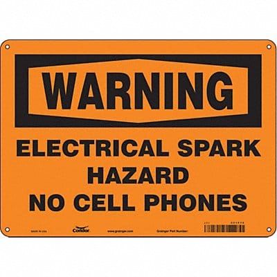 Safety Sign 10 in x 14 in Aluminum