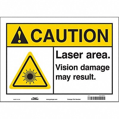 Safety Sign 10 in x 14 in Vinyl
