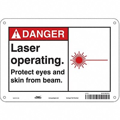 Safety Sign 7 in x 10 in Polyethylene