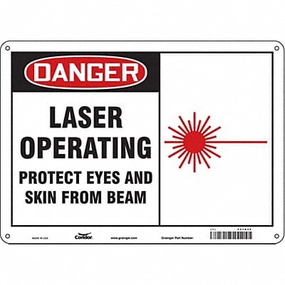 Safety Sign 10 in x 14 in Aluminum