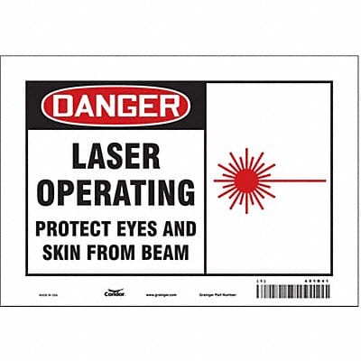 Safety Sign 7 in x 10 in Vinyl