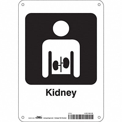 Safety Sign 10 in x 7 in Polyethylene