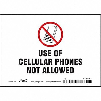 Safety Sign 5 in x 7 in Vinyl