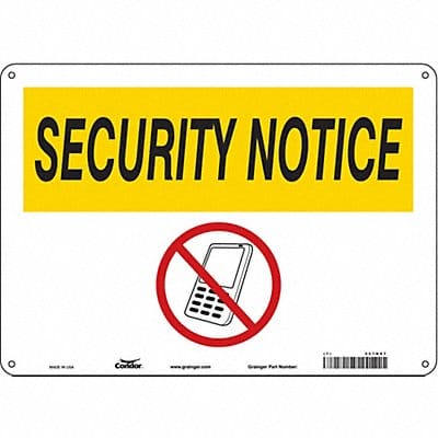 Safety Sign 10 in x 14 in Aluminum