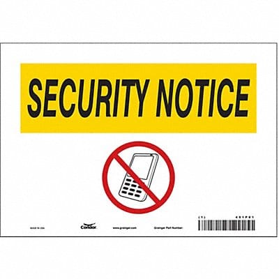 Safety Sign 7 in x 10 in Vinyl