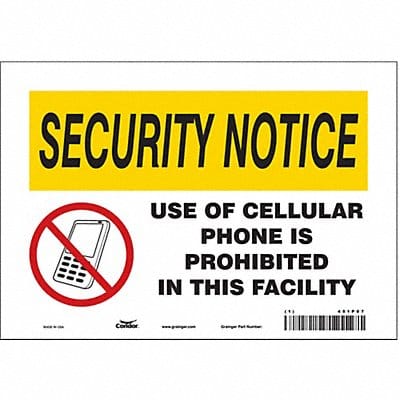 Safety Sign 7 in x 10 in Vinyl