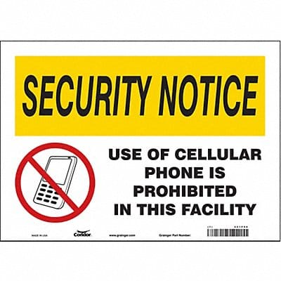 Safety Sign 10 in x 14 in Vinyl