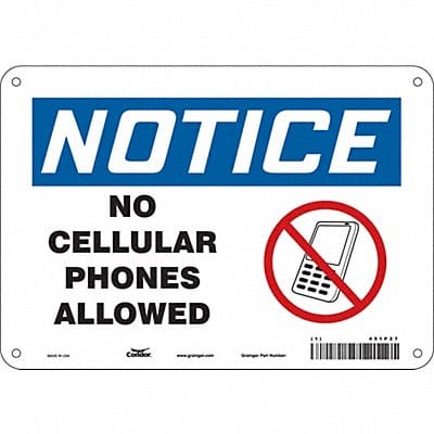 Safety Sign 7 in x 10 in Aluminum