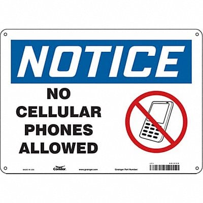 Safety Sign 10 in x 14 in Polyethylene