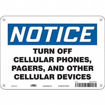 Safety Sign 7 in x 10 in Aluminum