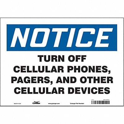 Safety Sign 10 in x 14 in Vinyl