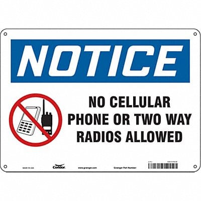 Safety Sign 10 in x 14 in Aluminum