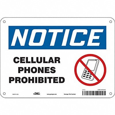 Safety Sign 7 in x 10 in Aluminum