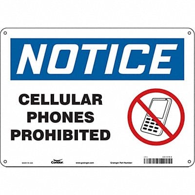 Safety Sign 10 in x 14 in Polyethylene