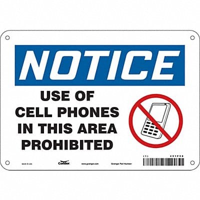 Safety Sign 7 in x 10 in Aluminum