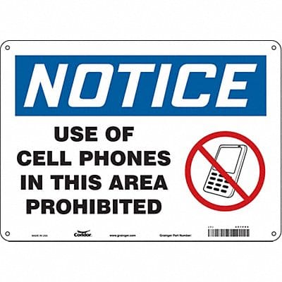 Safety Sign 10 in x 14 in Aluminum