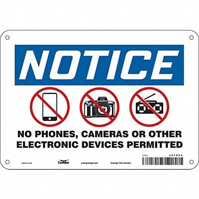 Safety Sign 7 in x 10 in Aluminum