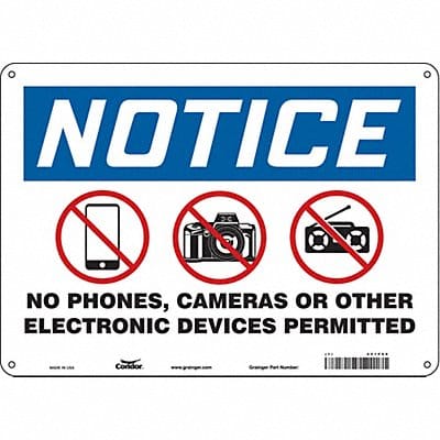 Safety Sign 10 in x 14 in Polyethylene
