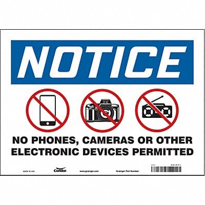 Safety Sign 10 in x 14 in Vinyl