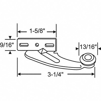 Drawer Roller 1/4 H