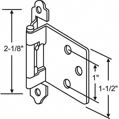 Door Hinge Steel 6.50 lb Load Cap.