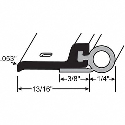 Weatherstrip Hollow Bulb Insert 84 L
