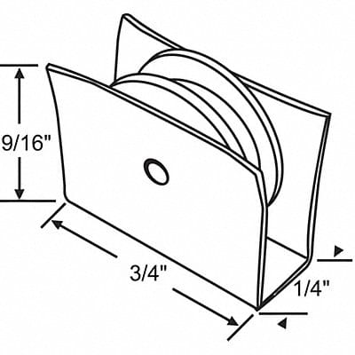 Roller Assembly Sliding Window 3/4 L